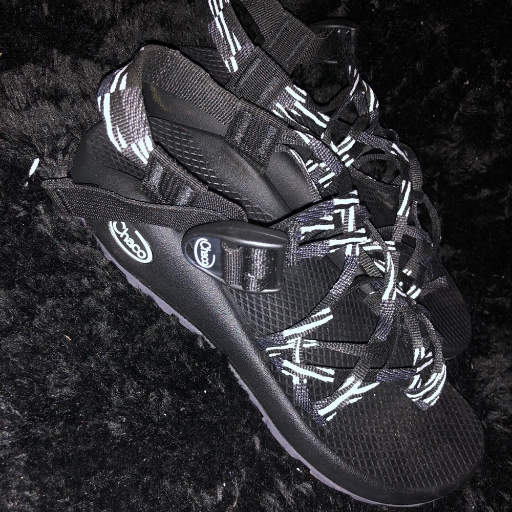 Brand new black and white chacos